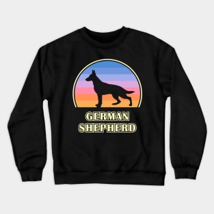 German Shepherd Vintage Sunset Dog Crewneck Sweatshirt